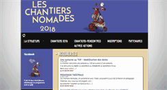Desktop Screenshot of chantiersnomades.com